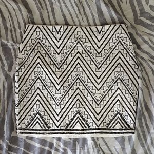 White sequence mini skirt